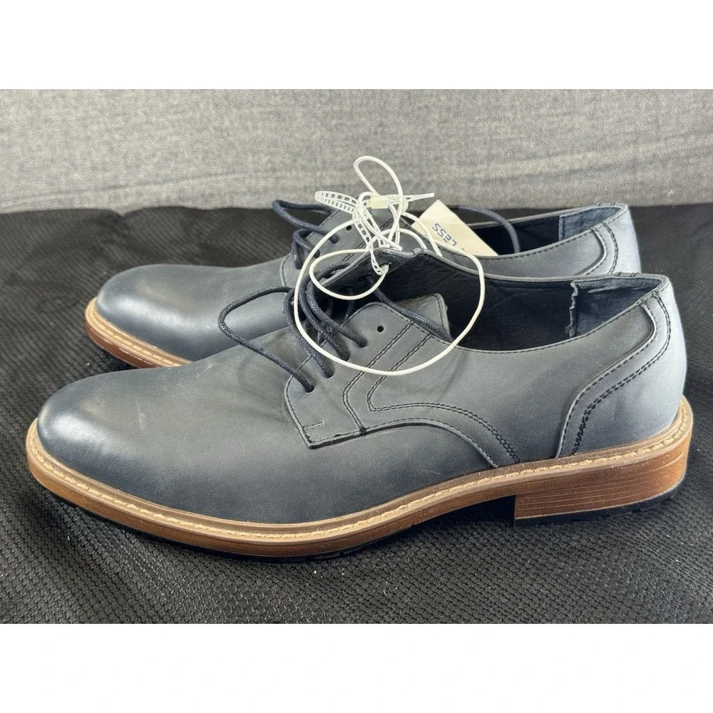 Men's‎ Perry Ellis Oxford Portfolio Dress Shoes~~Size 9.5~~Navy Blue~~ NWT